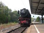 Ansicht der BR 23 042 von vorn; eine Mitfahrt bei ...