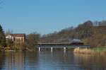 br-2310-dr-3510 35 1097 mit Reisezug am 18.04.2010 auf der Muldebr�cke bei Leisnig