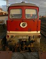 232 088-5 in der Abendsonne des 22.11.09 am Bf. Neuwied ...