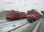 Hier 232 704-7 und 114 021-9 mit einem RE3 von ...