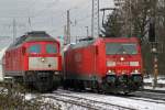 232 201 und 185 268 am 13.1.10 in Ratingen-Lintorf  ...