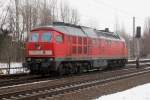 232 704-7 f�hrt solo durch Leipzig-Thekla. Fotografiert am 04.02.2010.  ...