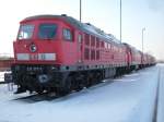 BR 232 Lokportraits Auch die ehmalige N�rnberger 232 577 sollte am 09.Februar 2010 zur Verschrottung gehen nun soll sie erst einmal auf unbestimmte Zeit weiter in Mukran stehen bleiben.Aufnahme vom 05.Februar 2010.