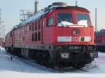 Ehmalige Dresdner 232 650-2 steht noch in Mukran.Am 05.Februar 2010 ...