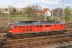 BR 232 Lokportraits 232 568 rollt zum IC nach Stettin, der kurz zuvor mit 120 127 in Angerm�nde angekommenen ist 22.04.2010