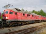 232 123-0 von Mukran steht am 20.06.10 in Espenhain und ...