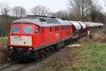 Die 232 904-3 bei der Ausfahrt aus W�lfrath Flandersbach , ...