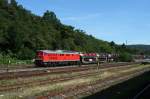 BR 232 mit Zugen 232 457 mit einem Autozug am 31.08.2009 in Hersbruck.
