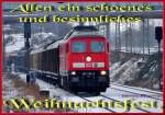 BR 232 mit Zugen 232 024-0 mit Weihnachtsgr��en bei Einfahrt in den Hbf Stralsund.--Ich danke jedem der Weihnachtsgr��e geschickt hat und m�chte mich mit anschlie�en.
Ich w�nsche allen ein frohes Fest. msG J�rg