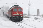 232 534-8 mit einem kurzen gemischten G�terzug am 19.01.2010 in ...