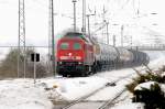 233 326-8 mit Kesselwagenzug nach Stendell am 15.02.2010 in Passow ... 233 326-8 mit Kesselwagenzug nach Stendell am 15.02.2010 in Passow ...