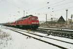 232 571-0 mit RE nach Altenburg am 15.02.2010 kurz vor ...