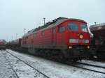 Am 10.02.09 um 7:15, macht 232 228-7 in Haldensleben eine ...