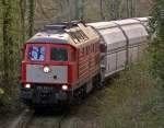 232 283-2 auf dem Weg in Rheinkalkwerk W�lfrath-Flandersbach am Abend ...
