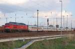 BR 232 mit Zugen 232 568 mit dem IC 145 nach Stettin am 22.04.2010 in Angerm�nde