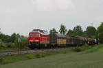 232 262 mit einem Umleiter G�terzug am 28.05.2010 bei Hiltersdorf. ...