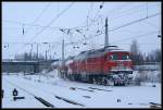 br-232-private Einmal als Nachschuss. MEG 314 mit einer Schneefr�se bei der Ausfahrt aus dem Rostock Seehafen in Richtung Doberan. 