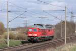 233 652-7 als Tfzf in Richtung Braunschweig. Fotografiert am 31.03.2010 ...