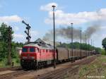 BR 233 mit Zugen 233 076-9 mit einem Gz in Ri Hoyerswerda in M�cka am 04.06.2010