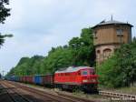 BR 233 mit Zugen 233 217-9 mit leeren Kohlewagen Ri Horka am 01.07.2010 in Uhyst