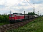 233 536-2 mit einem G�terzug durchf�hrt Ahlten. 14.8.2010  ...