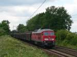 233 151-0 mit einem G�terzug in Ahlten, 14.8.2010  ...