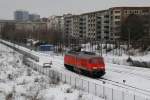 BR 234 234 242-6 erledigt f�r DB Nachtzug die Bereitstellung von Z�gen. Hier steht sie auf dem Gel�nde der Abstellanlage in der Warschauer Stra�e in Berlin. (30.1.2010)