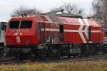 Die am 13.04.2008 in Empel-Rees Ausgebrannte DE11 der HGK im ...