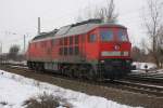 BR 241 241 697-2 f�hrt solo durch Leipzig-Thekla in Richtung Sch�nefeld. Fotografiert am 04.02.2010. 