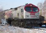 OHE 330039 hat am 26.01.2010 einen leeren Holzzug zur Beladestelle ...