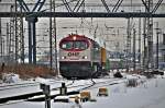 OHE-Tiger 330092 durchf�hrt den Bf Stralsund mit Kurs Insel R�gen ...