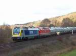 Am 7.12.2009 waren zwei Maschinen vor dem MEG-Zementzug. Die Maxima ...