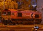 br-266-class-66---jt42cwr DE669 der HGK auf dem BW in Br�hl am 05.11.09 (Fotostandpunkt Kurf�rstenstrasse )