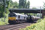 br-266-class-66---jt42cwr Class 66 DE 6302 mit KeWa in Limmer am 24.06.2009