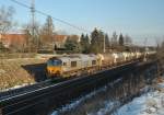 br-266-class-66---jt42cwr Class 66 der DLC (DE 6302) in Magdeburg Diesdorf, die Fahrt ging Richtung Braunschweig. Fotografiert am 23.12.2009. 