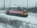 Hier DE 671 der HGK, bei der Ausfahrt am 18.1.2010 ...