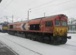 Hier DE671 der HGK, abgestellt am 3.2.2010 in Angerm�nde.  ...