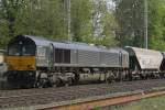 MRCE 653-08 am 13.4.10 mit einem Getreidezug in Ratingen-Lintorf  ...