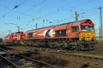 Lokzug der HGK mit DE671 in Oberhausen-West 17.4.2010  ...