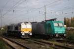 SNCF-Fret Benelux 6602 und 185 576-6 am 31.10.09 in Krefeld ...
