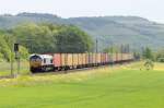 266 034 (DE6302) am 03.06.10 bei Wernfeld/Main  ...