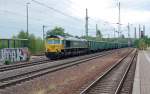 br-266-class-66---jt42cwr Eine Class 66 der FPL zieht am 17.07.10 einen FPL-Ganzzug durch Muldenstein Richtung Wittenberg.