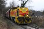Die 541 von E&H bei der Einfahrt in W�lfrath Flandersbach ...