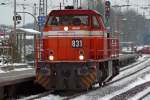 831 der RBH in Recklinghausen-S�d 4.1.2010  ...