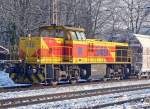 Lok 549 der E&H in Ratingen-Lintorf am 26.01.2010  ...