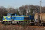 Die MWB V2106 war am 6.1.12 mit rangieren in Duisburg-Ruhrort ...