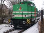 BR 293 EB Lok Lisa 1, EB 20,95 80 3 293 024-6, hier in Bad Langensalza Ost,sie wartet auf die leeren Wagen.Aufgenommen am 4.2.2010