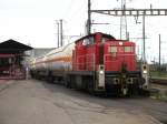 BR 294 843 beim rangieren in Pratteln am 26.10.2009  ...