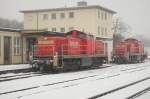 294 681-2 hat bei dichtem Schneefall ihr Ziel erreicht und ...