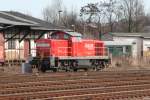 BR 294 294 827 wartet auf ihren n�chsten Einsatz.Glauchau(Sachs.)27.02.10.